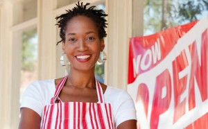 Black Business Woman Smiling