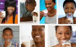 African Americans drinking milk