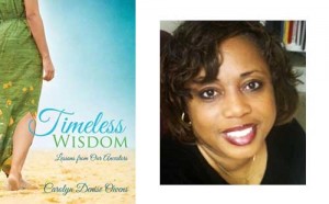 Carolyn Denise Owens and Bookcover For Timeless Wisdom