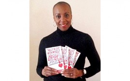 Angela Lee with book, Finally in Love With Myself