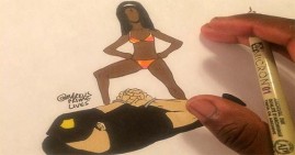Markus Prime Art of Black Woman and Police Brutality