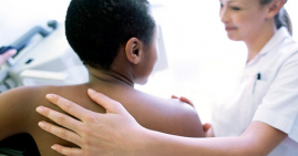 Black woman with breast cancer