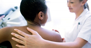 Black woman with breast cancer