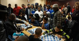 Orrin Hudson hosts a community event
