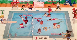 American Red Cross Racist Pool Sign