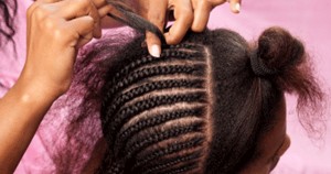 Hair braiding Black woman's hair