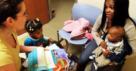 Low income mother with children