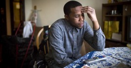 Poor African American man