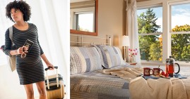 African American woman traveling