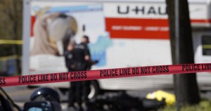 U-Haul Truck with Police
