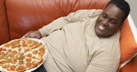Black man with obesity problem