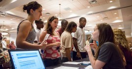College students registering