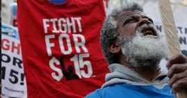 Protesting low income wages