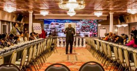 Orrin Hudson teaching chess camp