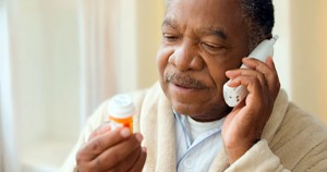 African American man with prescription