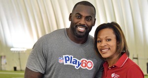 Whitney Mercilus and Mercedes Carnethon, Ph.D. NFL Play 60 Challenge Virtual Field