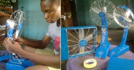 Ukoma Michael, inventor of Blue Wind Fans