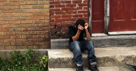 American child living in poverty