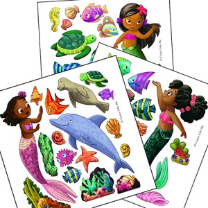 Black Mermaid Wall Decals