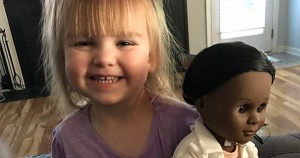 2-year old girl Sophia who prefers a Black doll