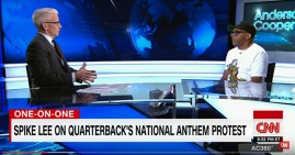 Spike Lee on CNN wearing Personal Advisory
