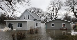 Low income homes flooded