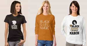 Black empowerment T-shirts with White Models on Zazzle