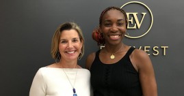 Venus Williams with Sallie Krawcheck