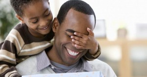 Black father with son