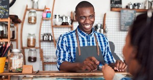 Black-owned store with customers