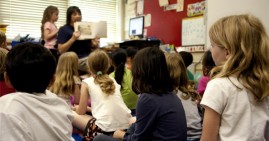 American children in a classroom