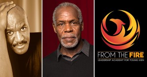 Delroy Lindo, Danny Glover, and the From the Fire Leadership Academy logo