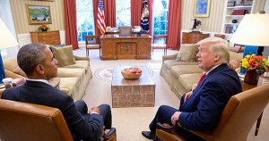 Donald Trump with Barack Obama