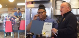 Evoni Williams, a waitress of Waffle House, who was rewarded for her act of kindness