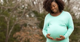 Black pregnant woman