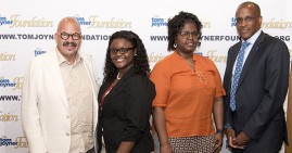 Tom Joyner with scholarship winner, Daudreanna Kimbrough