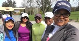 Sandra Thompson, Myneca Ojo, Sandra Harrison, Carolyn Dow, and Karen Crosby