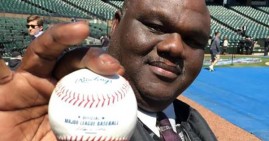 Coach Mike Mayden, director of the National Urban Professional Baseball League