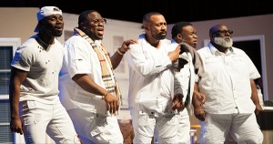 Scene from the play Daddy's Boys