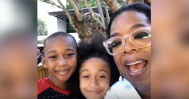 Oprah with founders of Junior Flips
