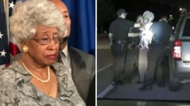 Black grandmother, Rose Campbell, being arrested by police