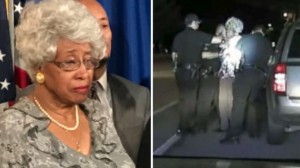 Black grandmother, Rose Campbell, being arrested by police