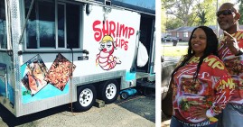 Doe and Johnny Carter, founders of Shrimp Lips food truck