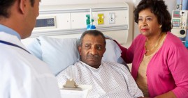 Black patient with doctor