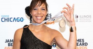 Chef Nina Compton at the James Beard Award event