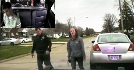 White officer detaining his daughter's Black boyfriend