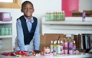 Caiden, 7-year old CEO in training at Naturalicious