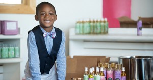 Caiden, 7-year old CEO in training at Naturalicious