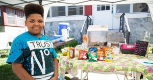 Jaequan Faulkner, owner of Mr. Faulkner's Old Fashioned Hot Dogs