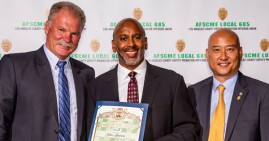 Photo (L-R) Commissioner Robert Totten, Judge John C. Lawson and Hans Liang, Councilmember, Monterey Park and Deputy Probation Officer.